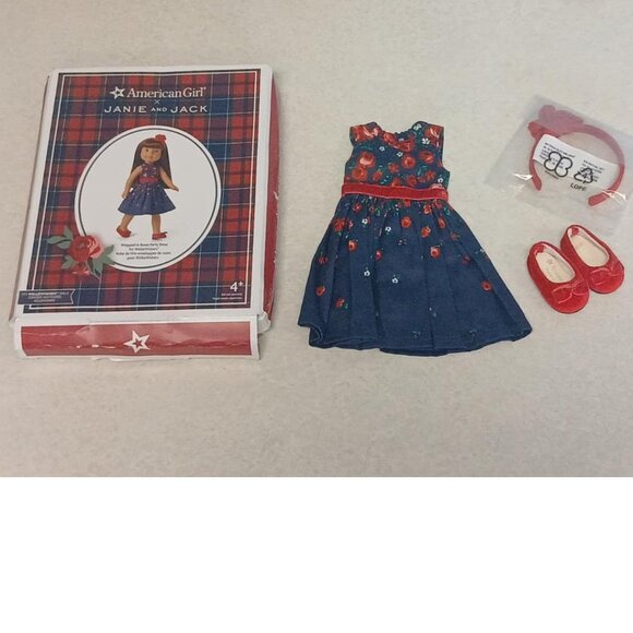 American Girl Janie & Jack WellieWisher WRAPPED IN ROSES PARTY DRESS Set DMG Box - Picture 1 of 8